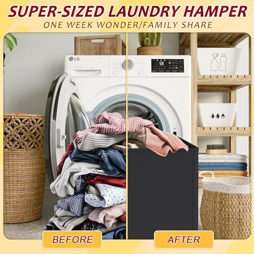 135L Laundry Hamper 2 Section, Large Laundry Hamper - Image 5