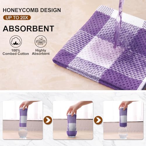Mordimy Cotton Waffle Kitchen Towels, 4 Pack - Image 3