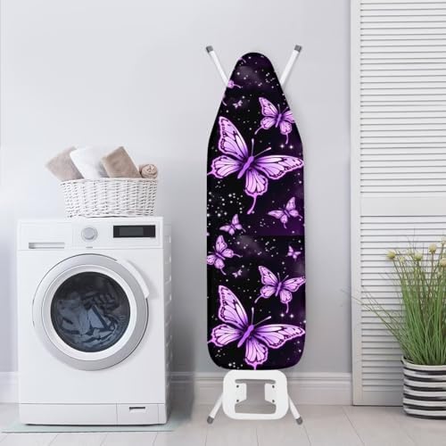 Flashideas Purple Butterfly Ironing Board Cover and Pad- 52" x 13" Iron Board - Image 4