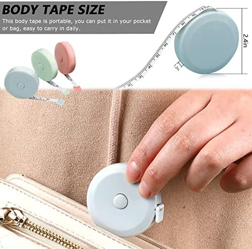 Mini Retractable Tape Measure + Soft Fabric Sewing Ruler, Pocket Size, Dual - Image 3