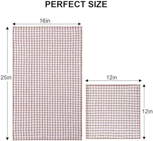 Kitinjoy Cotton 12 Pack Kitchen Towels and Dishcloths Sets - Image 6