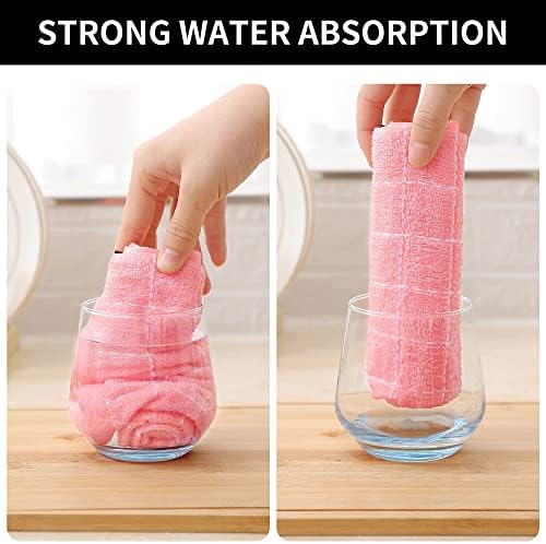 Homaxy 100% Cotton Terry Bulk Kitchen Towels, 15 Pack - Image 3