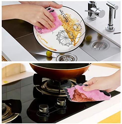 GADIEDIE 20 Pack Kitchen Dish Cloths Dish Towels, Super Absorbent Coral Fleece - Image 3