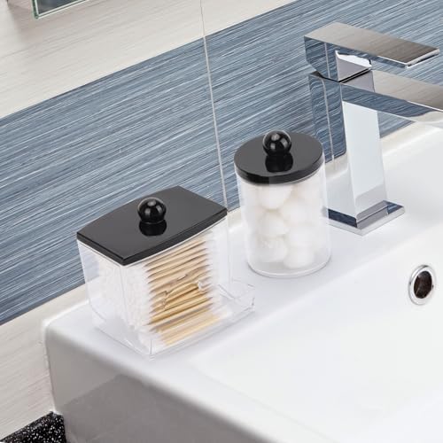 Tbestmax 10oz Cotton Ball Holder Qtips Dispenser, Bathroom Container Organizer - Image 6