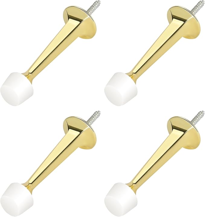 HOMOTEK 4 Pack Heavy Duty Solid Rigid Door Stop by HOMOTEK