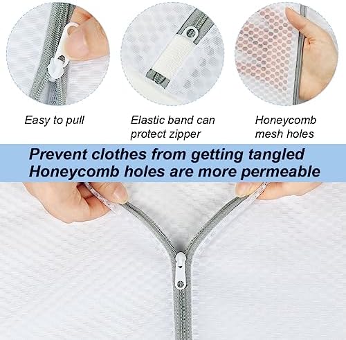 Vivifying Mesh Laundry Bags, 2 Pack XXXL Extra Large Honeycomb Laundry Bags - Image 3