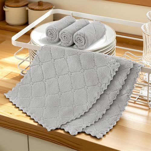 Homaxy Super Soft 18 Pack Coral Velvet Dish Cloths - Image 6