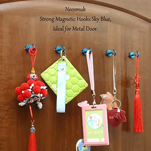 Neosmuk Magnetic Hooks for Cruise Cabins, 30lb Heavy Duty, Royal Blue, 6 Pack - Image 4