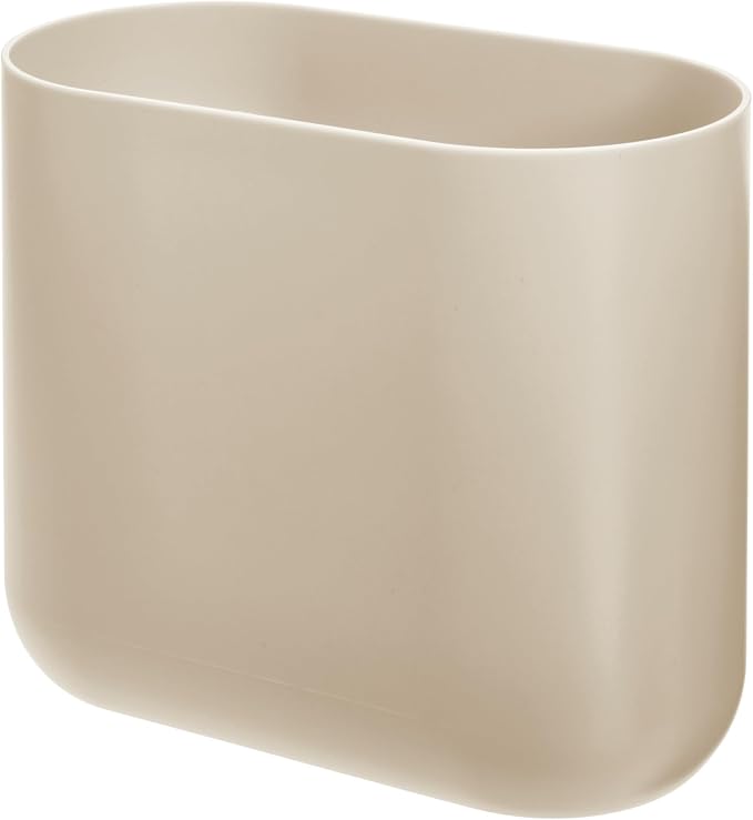 iDesign Small Slim Plastic Bathroom Trash Can - Image 6