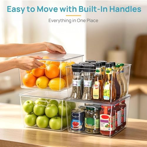 Vtopmart 6 Pack Extra Large Clear Stackable Storage Bins - Image 6