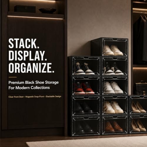 1 Pack Black Drop-Front Sneaker Box - Image 5