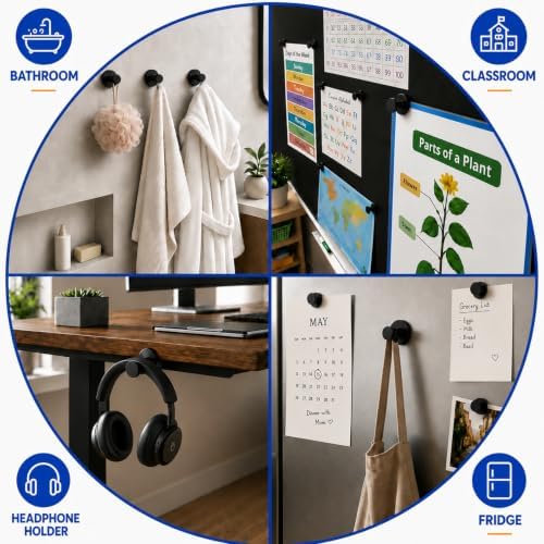 Grtard 5 PCS Strong Magnet Hooks Heavy Duty, 150 lb Magnetic Hooks - Image 7