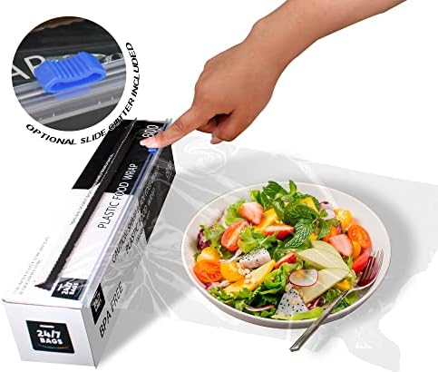 Plastic Food Wrap- 1600 SQ. FT. BPA-Free, Optional Slide Cutter Included - Image 6