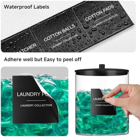 TIPGO Glass Jars for Laundry Room Organization, Laundry Pods Container - Image 4