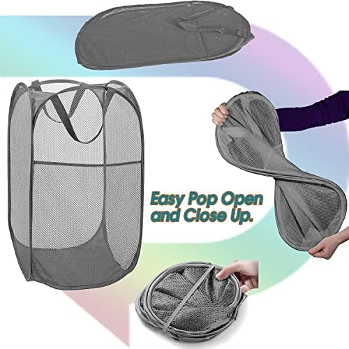 Deluxe Strong Mesh Pop up Laundry Hamper Basket - Image 6