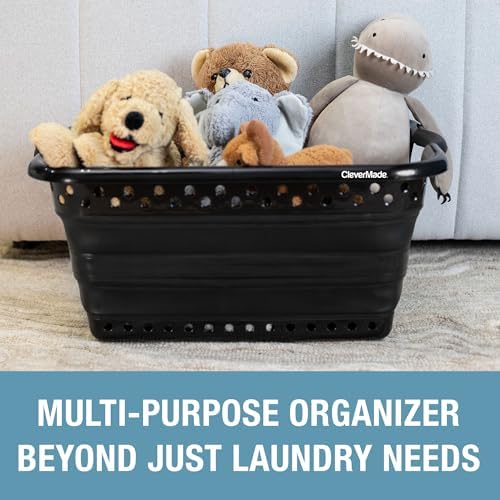 CleverMade Collapsible Laundry Basket, 39L Capacity, Foldable to 3.15 Inches - Image 5