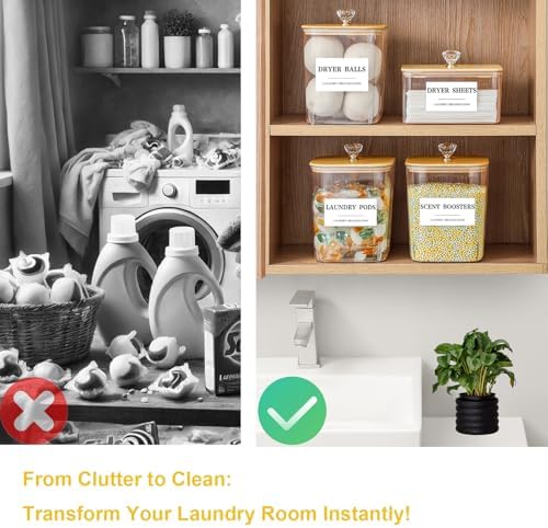 3 Pack Large Laundry Powder Container and Dryer Sheet Holder - Image 4