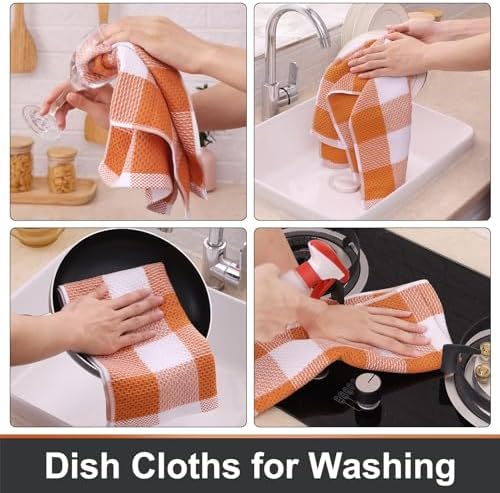 Mordimy 8 Pack Kitchen Towels and Dishcloths Set - Image 4