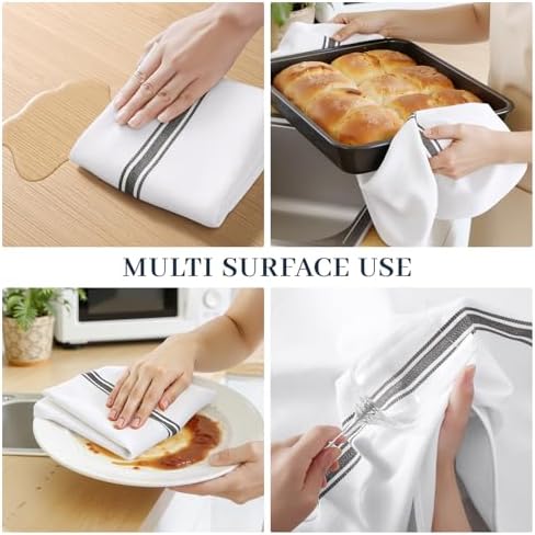 Homaxy 100% Ring Spun Cotton Kitchen Towels 12 Pack - Image 4