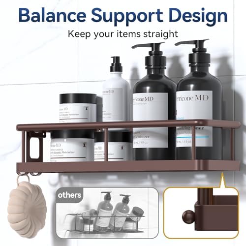 YASONIC Shower Caddy Adhesive, Rustproof Shower Organizer, Large Capacity - Image 5