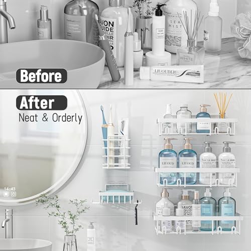 Liuoud 10 Pack Shower Caddy for Inside shower - Image 7