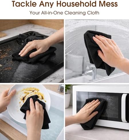 Microfiber Cleaning Cloth Roll, 100 Pack 12 x 12 Inch Tear Away Reusable Paper - Image 5