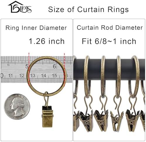 LLPJS 40 Pack Curtain Rings - Image 3
