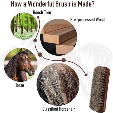 100% Horsehair Brush Professional Premium Horsehair Shoe Dauber Applicators - Image 2