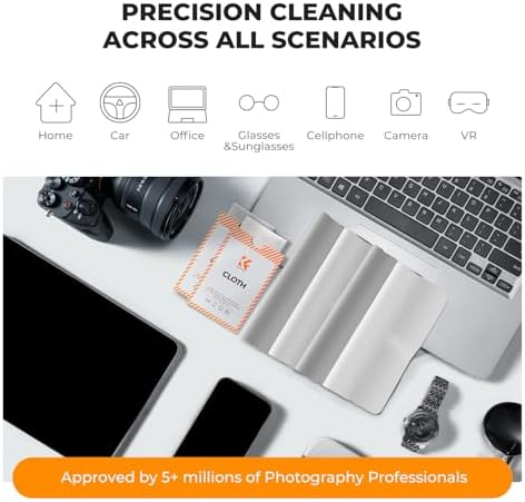 K&F CONCEPT Microfiber Lens Cleaning ClothX20, Glasses Cleaning, High Density - Image 4
