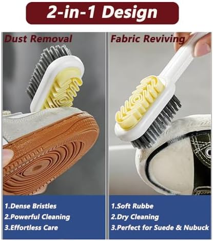 2-in-1 Suede Brush & Eraser for Shoes – White - Image 2