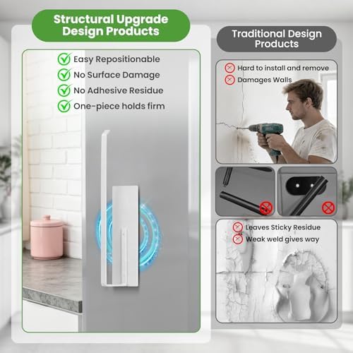 Magnetic Paper Towel Holder for Fridge, Toilet Paper Roll Holder Magnetic Paper - Image 4