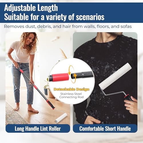 Lint Rollers for Pet Hair Extra Sticky, 9.45" Wide Large Lint Roller, 240 - Image 3