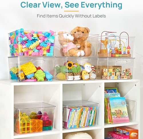 Vtopmart 4 Pack Extra Large Clear Stackable Storage Bins - Image 6