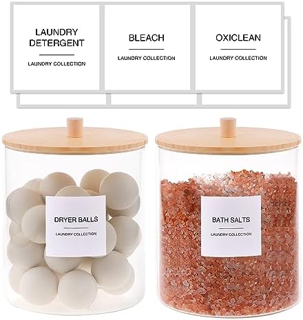 TIPGO Glass Jars for Laundry Room Organization, Laundry Pods Container - Image 2