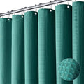 Dynamene Waffle Shower Curtain 256GSM Heavy Duty Fabric 72x72 Seaweed Green by Dynamene