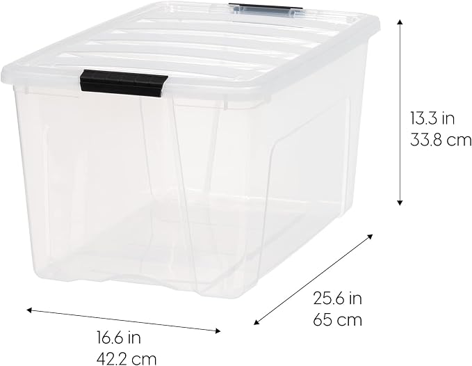 IRIS USA 4-Pack 72 Quart Storage Bins - Image 3