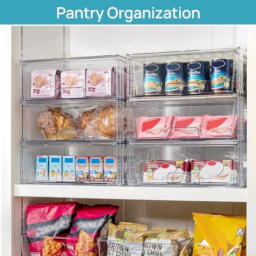 Vtopmart 2 Pack Large Clear Stackable Storage Drawers - Image 5