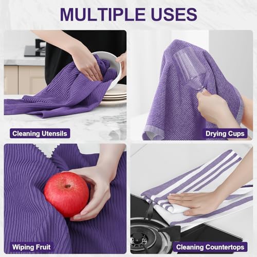 Homaxy Cotton 380 GSM Premium Kitchen Towels, 6 Pack - Image 4