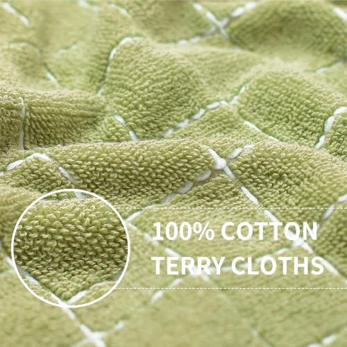 Homaxy 100% Cotton Terry Kitchen Towels, Large 8 Pack, Sage Green - Image 2