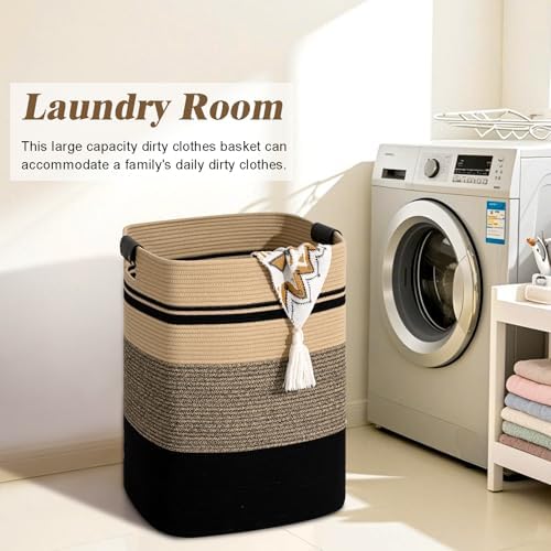Laundry Hamper, 75L Tall Laundry Basket - Image 2