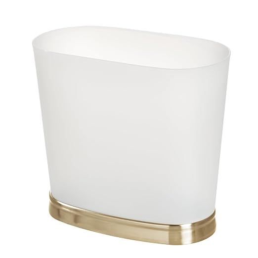 iDesign Slim Bathroom Trash Can, Small Plastic Garbage Can - Image 8