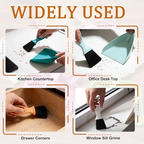 uxcell Mini Dustpan and Brush Set, Small Broom and Dustpan Set - Image 6