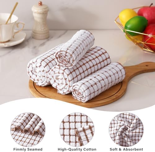 Kitinjoy Cotton 12 Pack Kitchen Towels and Dishcloths Sets - Image 2