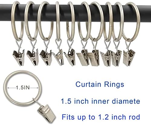 LLPJS 20 Pack Metal Curtain Rings - Image 4