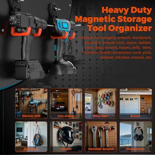 Large Strong Magnetic Hooks Heavy Duty Garage Big Magnet Hooks Extra Strength - Image 4