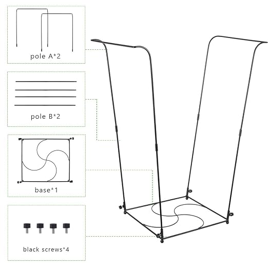 Trash Bag Holder, Garbage Bag Holder, Metal Leaf Bag Holder Stand | Portable - Image 4