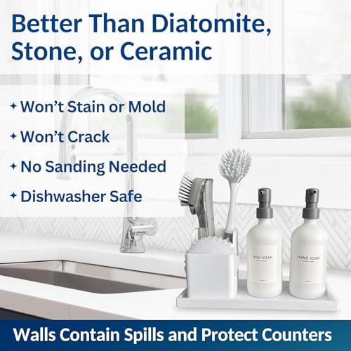 Spacewiser Silicone Countertop & Vanity Tray – 11.7” Bathroom Counter Tray - Image 5