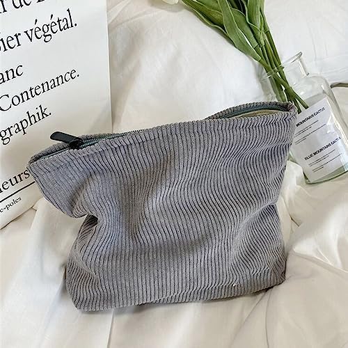 SxoSyo Corduroy Makeup Bags, Large Zipper Cosmetic Pouch - Image 4