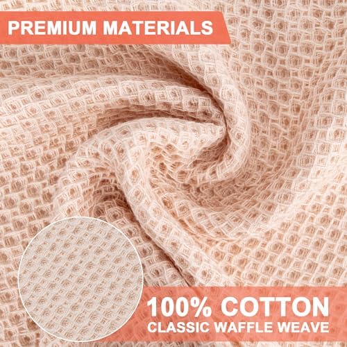 BOOMIBOO 6-Pack Dish Towels, 100% Cotton Waffle Weave, 13x28 in - Image 3