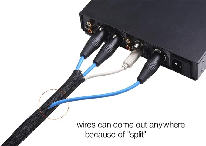 Alex Tech 10ft - 1 inch Cord Protector Wire Loom Tubing Cable Sleeve Split - Image 3